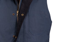 Load image into Gallery viewer, The Strong Boy Wax Cotton Gilet in Navy Blue
