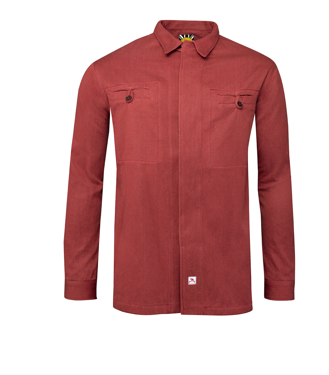 The Forrester Organic Red Overshirt